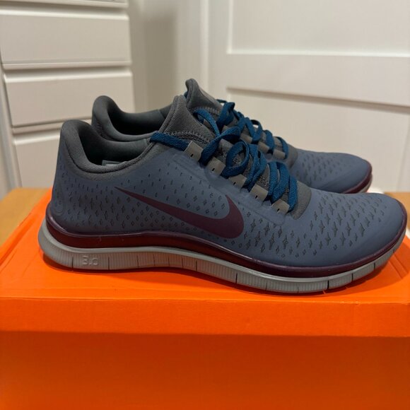 Nike x Undercover Labs Gyakusou Free Run 3.0 V4 Sz 9.5 Blue Dusk 543745-460 - Picture 3 of 8